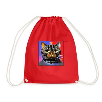 Raumkatze - Turnbeutel - Rot - Vorne