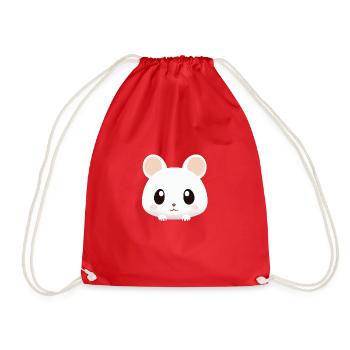 Mignon Cartoon Hamster Love Pet 19 - Sac de sport léger - rouge - Devant