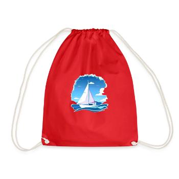 Voile Voilier Voilier Voilier Voilier - Sac de sport léger - rouge - Devant