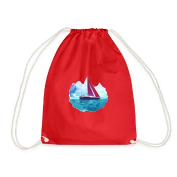 Sailing Sailors Sailboat Sailing Ship Sailing - Drawstring Bag - red - Front