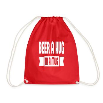 Beer A Hug In A Mug - Turnbeutel - Rot - Vorne