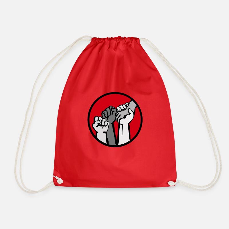 fists3c - Drawstring Bag - red