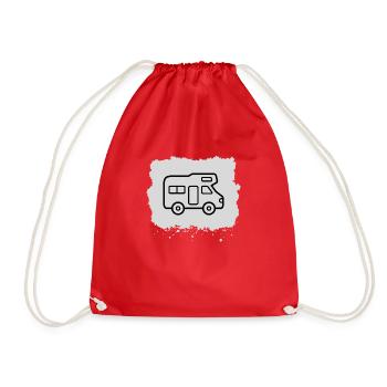Motorhome Camping Camper Campsite - Drawstring Bag - red - Front