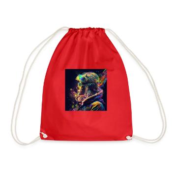 Psychonaut - Psychedelic Adventurer - Drawstring Bag - red - Front