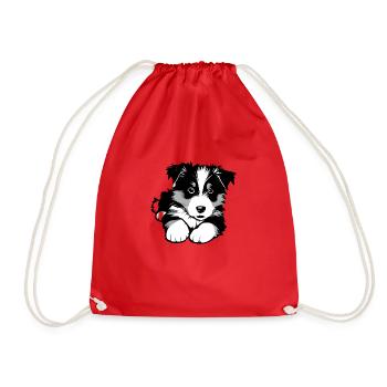 Propriétaire de chien chiot berger australien - Sac de sport léger - rouge - Devant