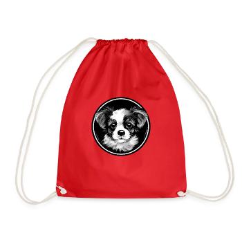 Chiot mignon - Sac de sport léger - rouge - Devant