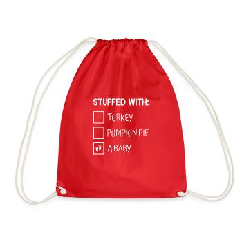 Farcie à la tarte à la citrouille à la dinde Un bébé - Sac de sport léger - rouge - Devant