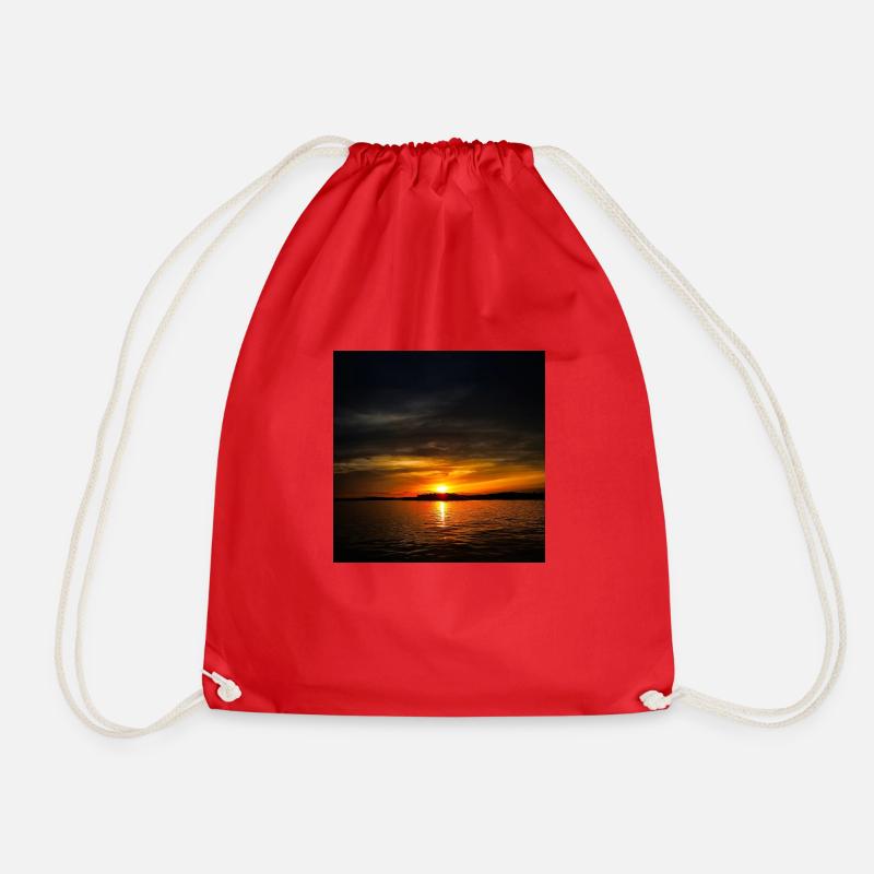 Sunset - Drawstring Bag - red