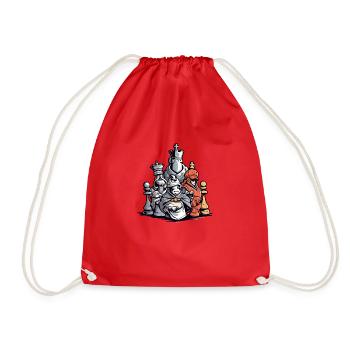 The Chess Shock Team - Drawstring Bag - red - Front