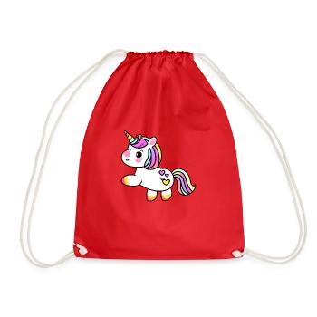 Licorne Licorne mythique Licorne Fille Licorne - Sac de sport léger - rouge - Devant