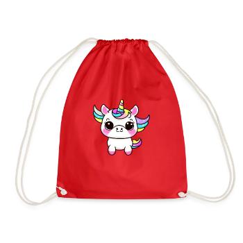 Licorne Créature Mythique Fille Licornes Créatures Mythiques - Sac de sport léger - rouge - Devant