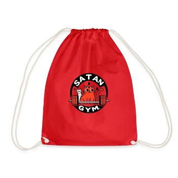 Satan Fitnessstudio Logo - Turnbeutel - Rot - Vorne
