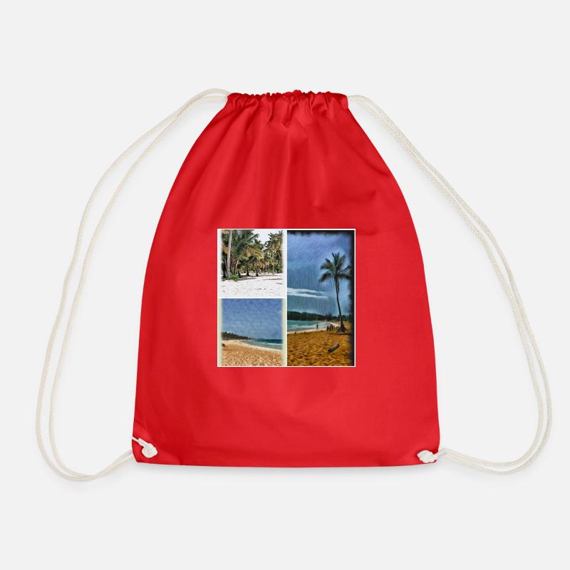 Punta Cana - Drawstring Bag - red