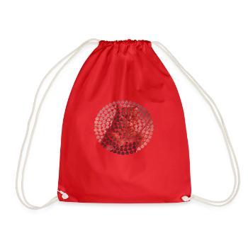 Cat on ship bow - Drawstring Bag - red - Front