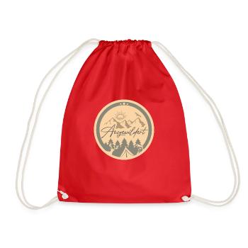 Ausgewildert Logo Sand PNG - Turnbeutel - Rot - Vorne