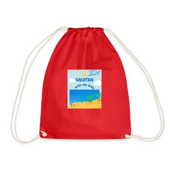 T-shirt Summer vacation with children - Sac de sport léger - rouge - Devant