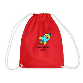 School enrollment 2024 - Drawstring Bag - red - Front