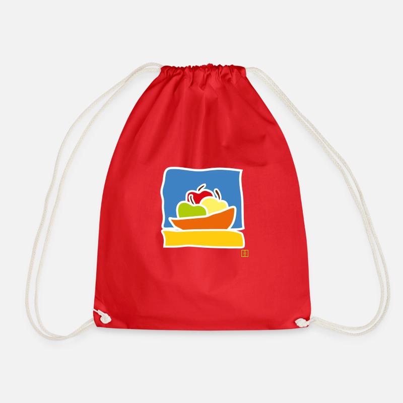 apple - Drawstring Bag - red