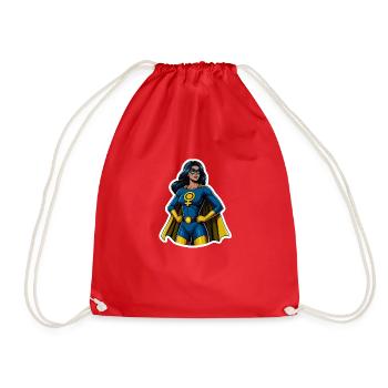 Feminist Superhero - Drawstring Bag - red - Front