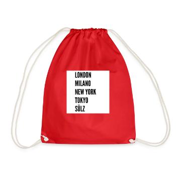 London Milano New York Tokyo Sülz - Drawstring Bag - red - Front
