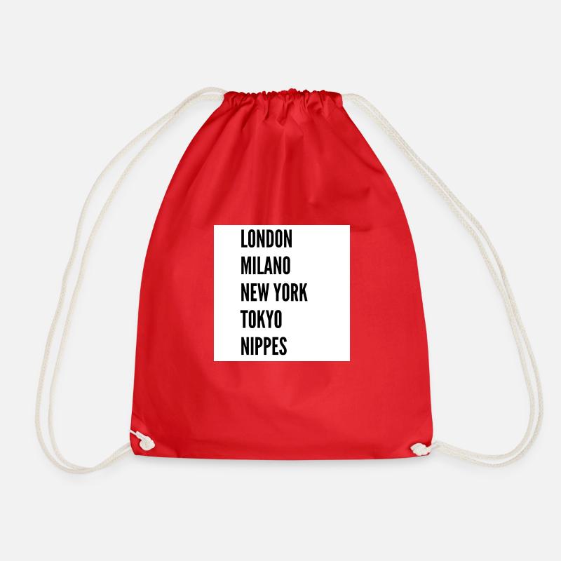 London Milano New York Tokyo Nippes - Drawstring Bag - red