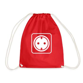 Socket icon - Drawstring Bag - red - Front