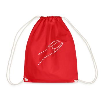 Cats, Claws, Paws, Paws, Claws, Scratches, Stripes - Drawstring Bag - red - Front