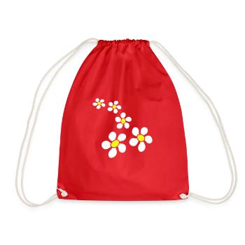 Lot de Magerites Blanches Motif Décoratif Design - Sac de sport léger - rouge - Devant