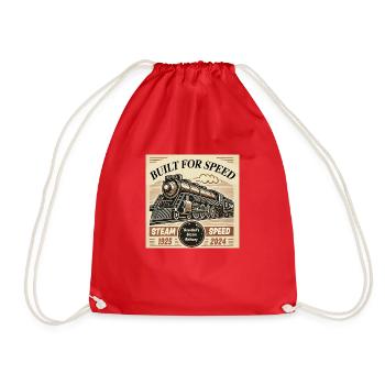 Grandads Steam Railway - Drawstring Bag - red - Front