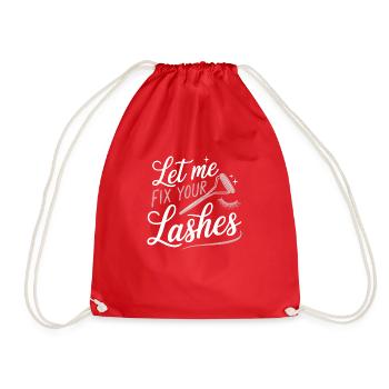 Precision for perfect eyelashes - Drawstring Bag - red - Front