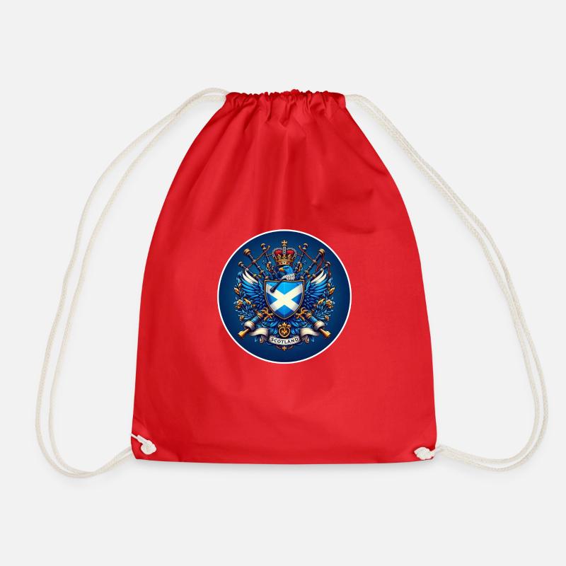 Scotland Logo - Drawstring Bag - red
