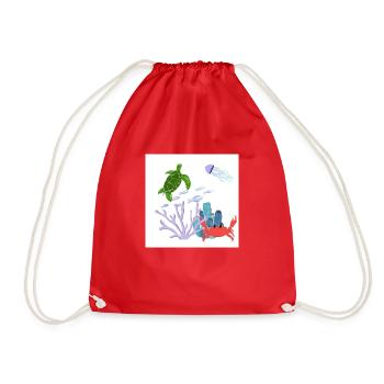 Coral reef - Drawstring Bag - red - Front