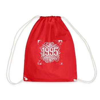1995 legend happy Vintage Birthday Birth Year - Drawstring Bag - red - Front