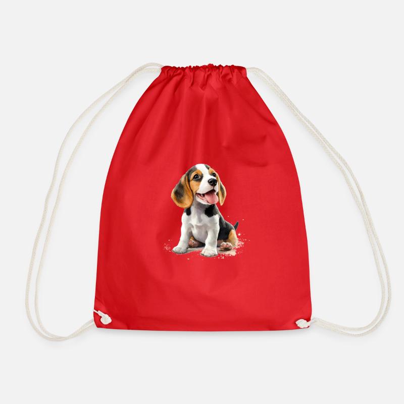 Chiot beagle - Sac de sport léger - rouge