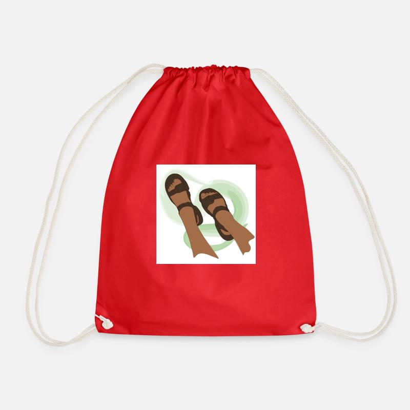 Sandals - Drawstring Bag - red
