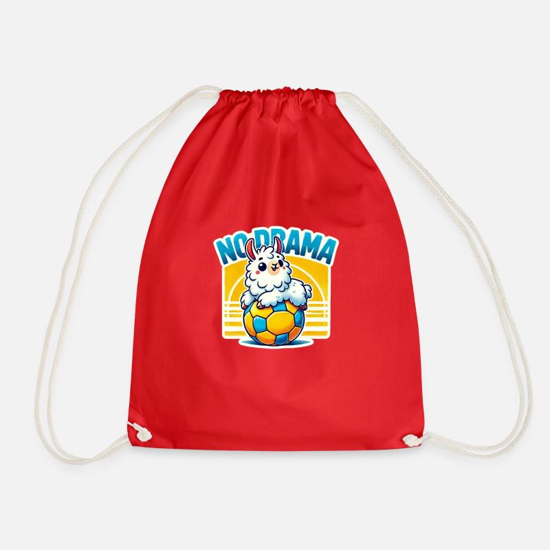 Handball Lama - Drawstring Bag - red