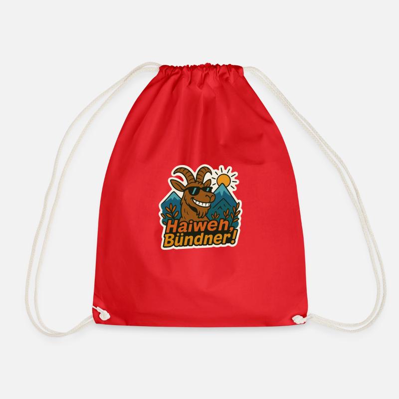 Haiweh Bündner - Drawstring Bag - red