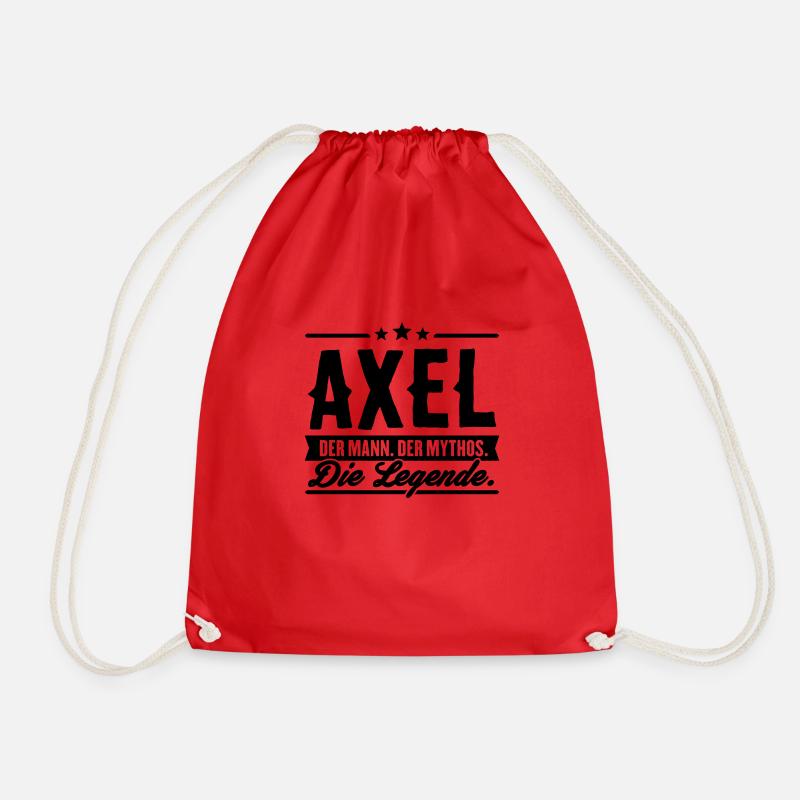 Man Myth Legend Axel - Drawstring Bag - red
