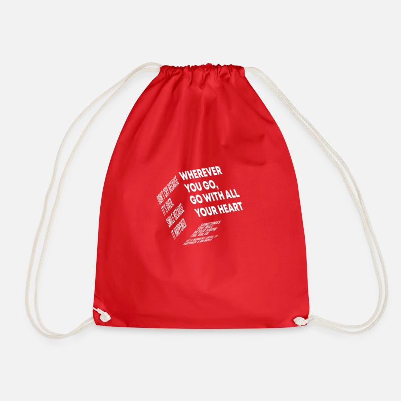 Senior Quotes - Drawstring Bag - red