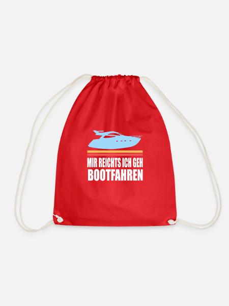 Motorboot Sportboot Kapitän Spruch - Turnbeutel - Rot