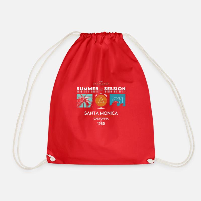 SUMMER SESSION - Drawstring Bag - red