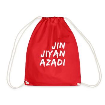 Woman Life Freedom Iran - Drawstring Bag - red - Front