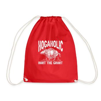 Wild boar hunting hunter wild boar - Drawstring Bag - red - Front