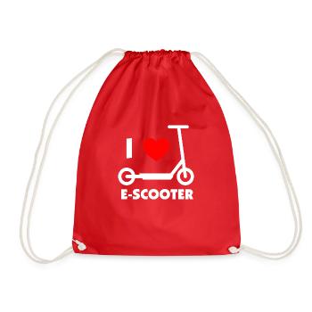 E-Scooter E-Roller Scooter - Turnbeutel - Rot - Vorne
