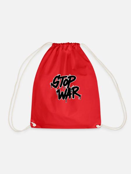 stop war - Turnbeutel - Rot