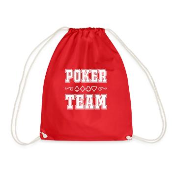 poker team - Turnbeutel - Rot - Vorne