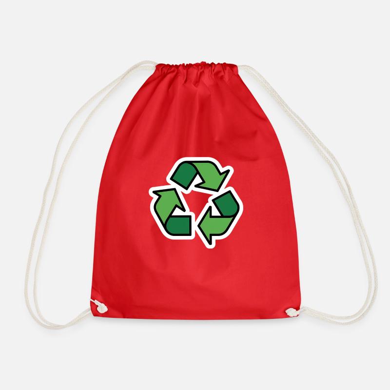 Recycling - Drawstring Bag - red