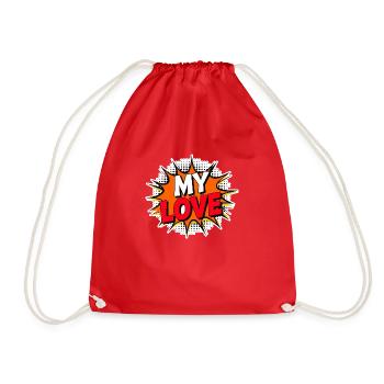 Happy Valentine's Day T-Shirt MY LOVE - Sac de sport léger - rouge - Devant