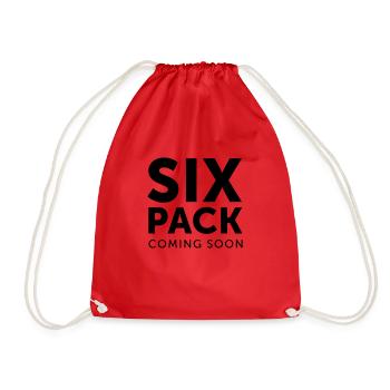 Six Pack coming soon (dh) - Turnbeutel - Rot - Vorne