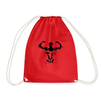 bodybuilding man - Turnbeutel - Rot - Vorne